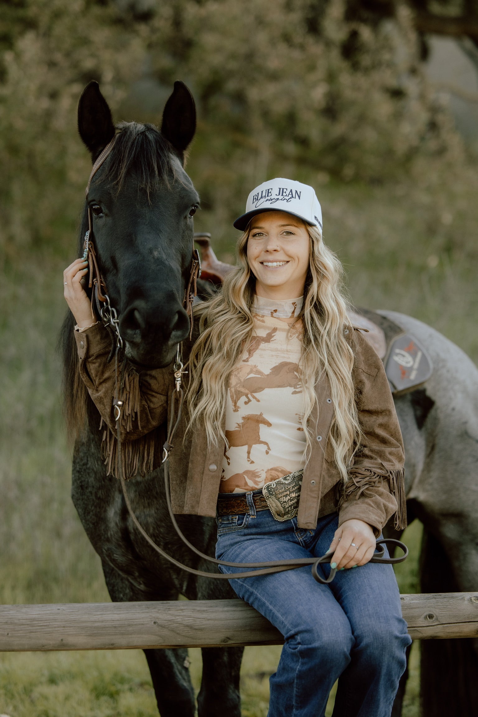 Blue Jean Cowgirl Trucker Hat