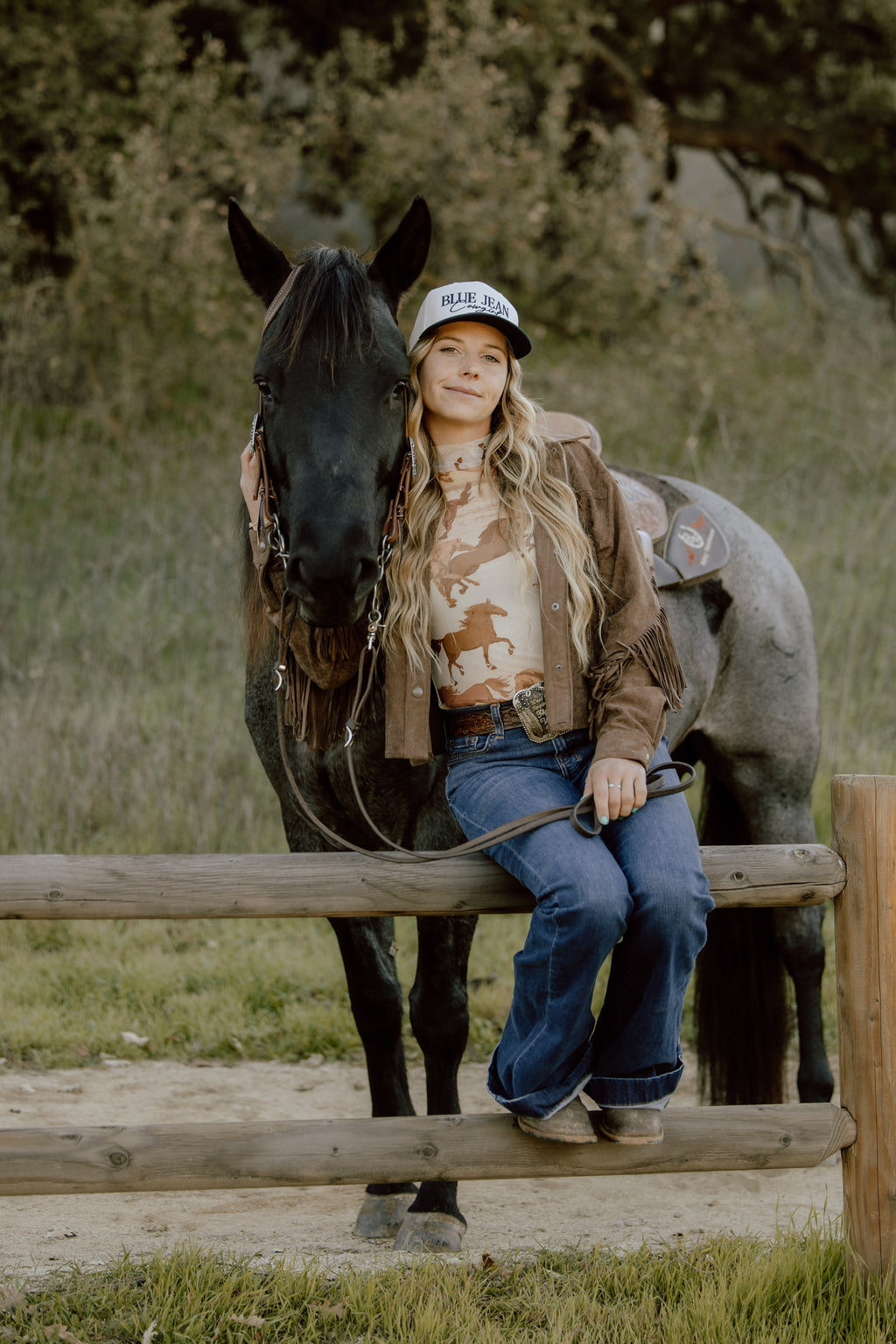 Blue Jean Cowgirl Trucker Hat