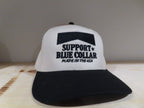 Support Blue Collar Trucker Hat