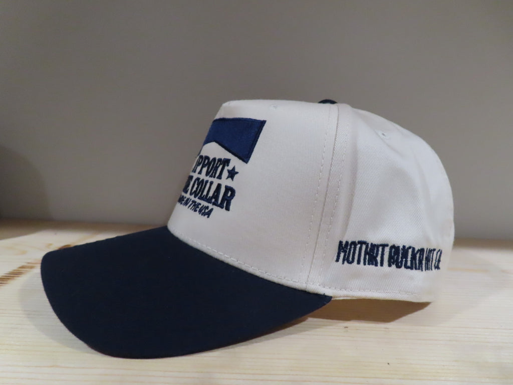 Support Blue Collar Trucker Hat