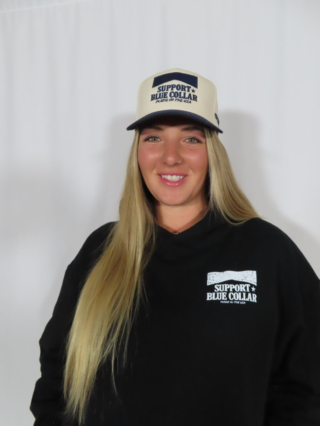 Support Blue Collar Hoodie