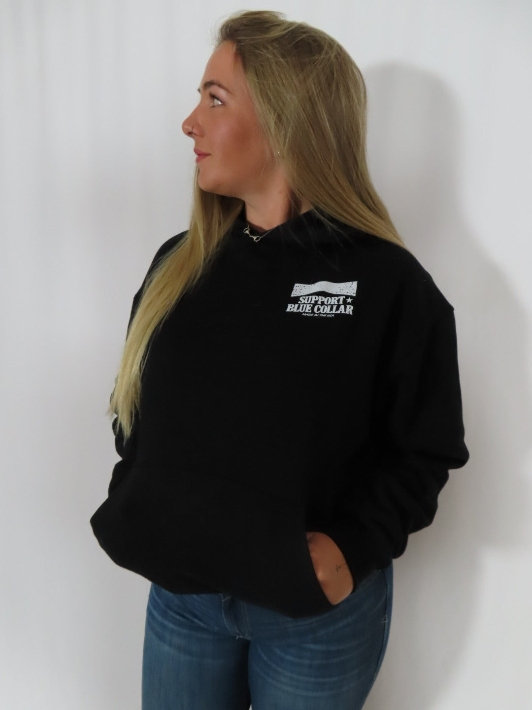 Support Blue Collar Hoodie